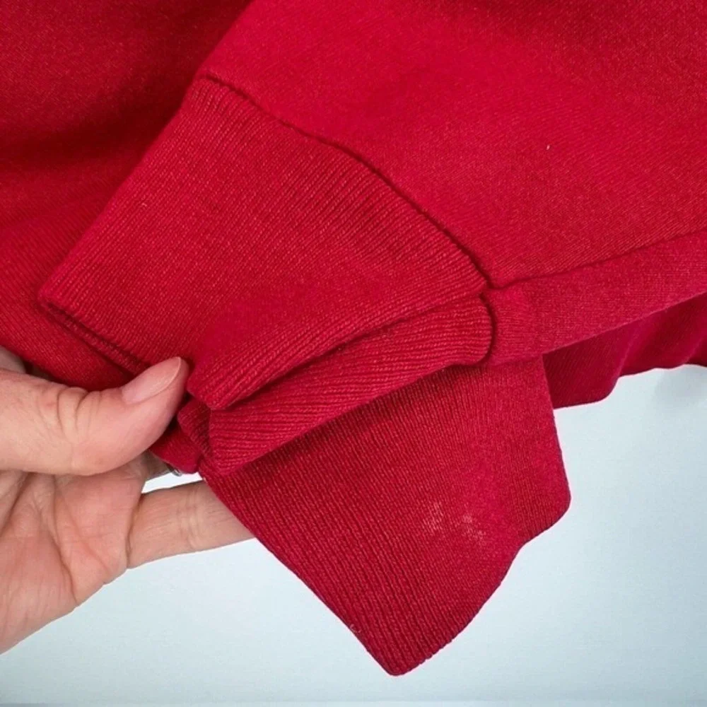 Vintage Lee Sweatshirt Mens Large Red Heavyweight Crewneck Pullover Blank 90s